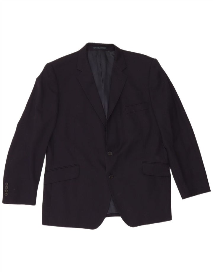 Męska marynarka zapinana na 2 guziki Gieves & Hawkes UK 46 3XL Granatowa wełna