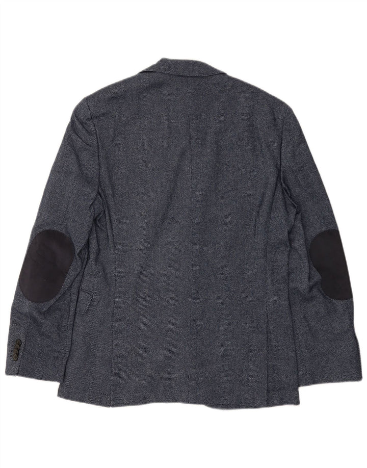 Męska marynarka zapinana na 2 guziki HUGO BOSS EU 46, mała, granatowa, wełniana