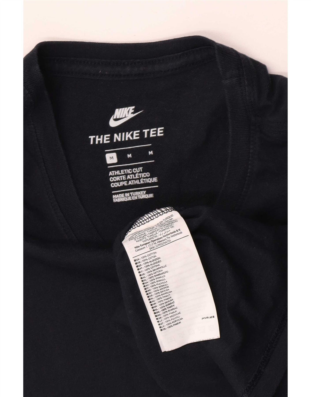 Męski T-shirt Nike o kroju sportowym, średni, granatowy, bawełniany