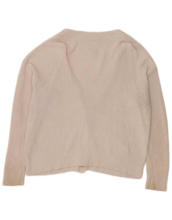 Damski sweter oversize John Lewis UK 16, duży, z białej bawełny