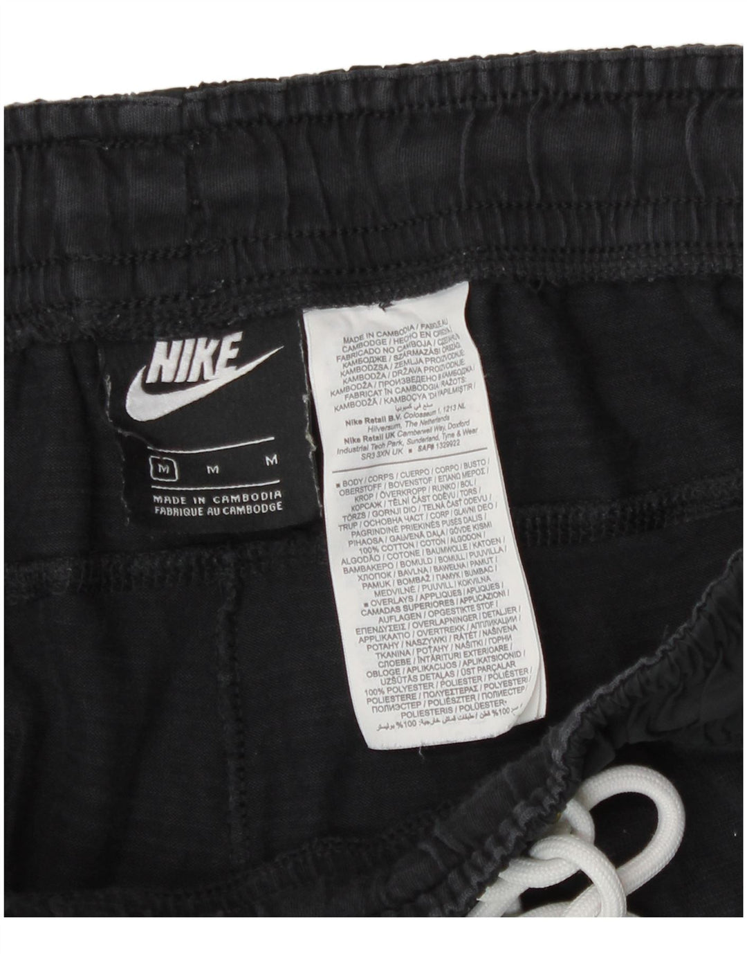 Męskie spodnie dresowe Nike, joggery, średnie granatowe, bawełniane