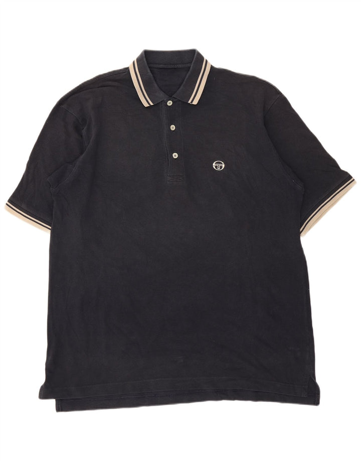 Męska koszulka polo Sergio Tacchini w duże czarne paski