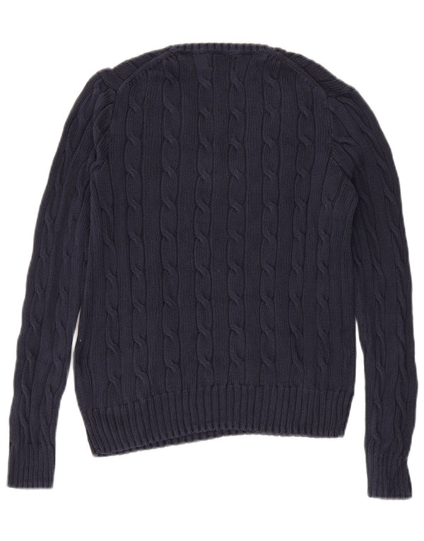 Sweter damski Polo Ralph Lauren z dekoltem w kształcie litery V, UK 14, średni granatowy