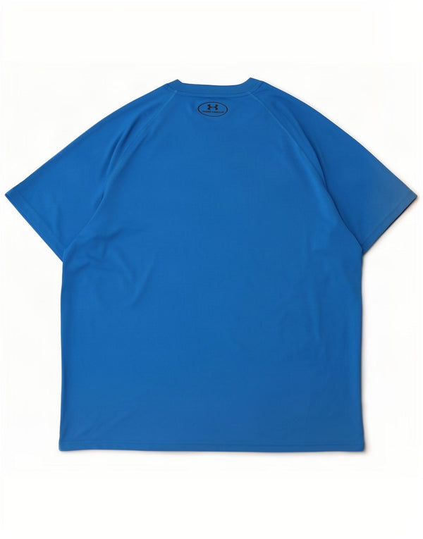 Under Armour Mens Heat Gear T-Shirt Top Large Blue