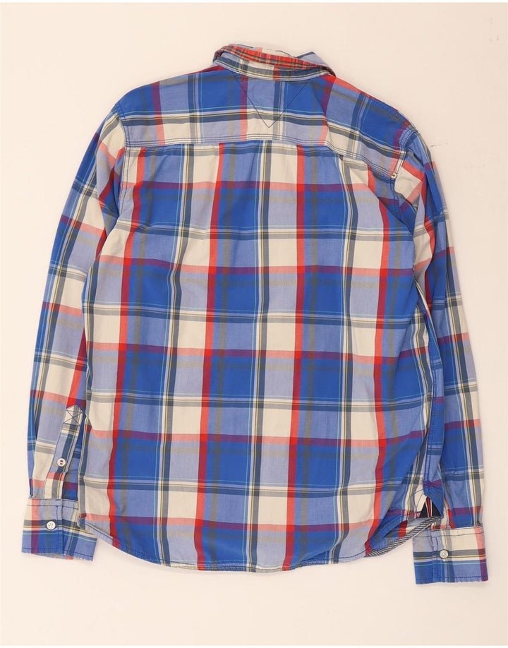 Koszula męska Tommy Hilfiger, duża, niebieska, bawełniana krata