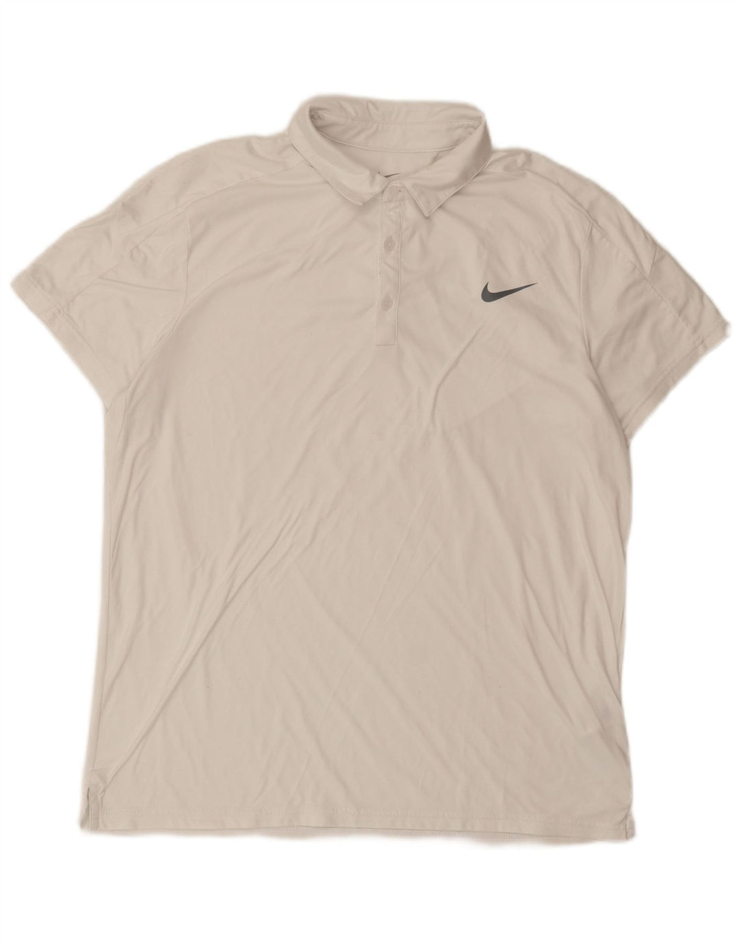 Męska koszulka polo NIKE, duża, biała, poliestrowa