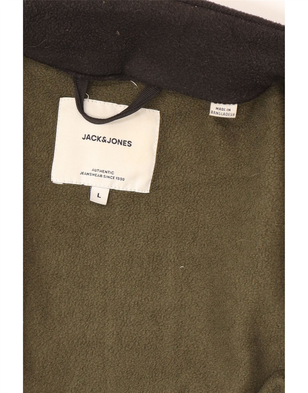 Męska kurtka polarowa Jack & Jones UK 40, duża, zielona, z blokami kolorów