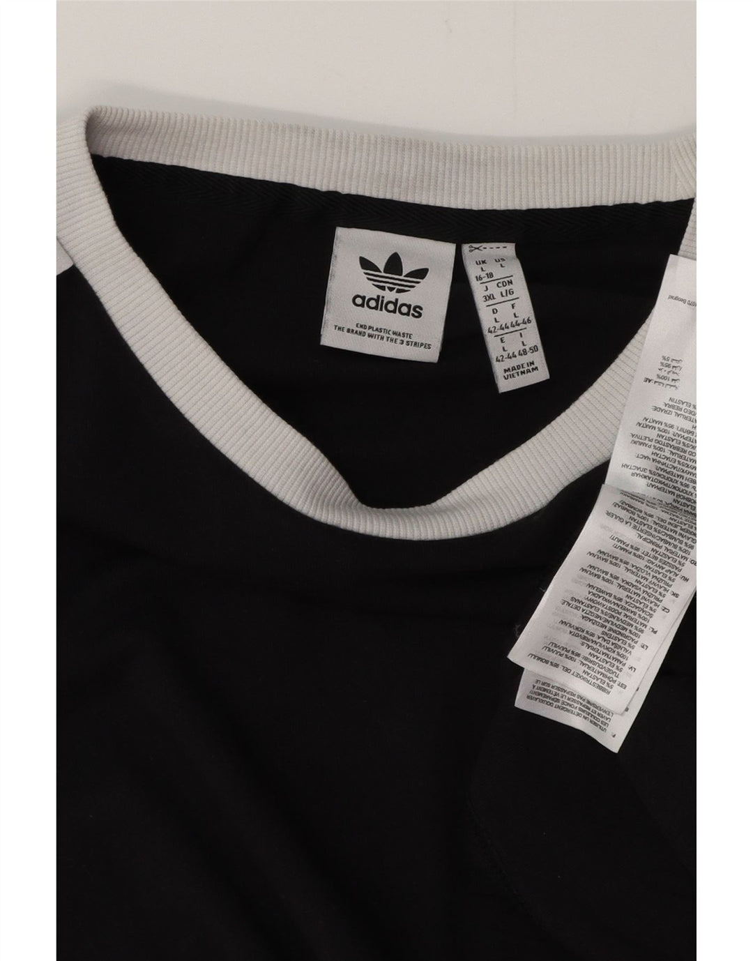 T-shirt damski ADIDAS Top UK 16/18, duży, czarny, bawełniany