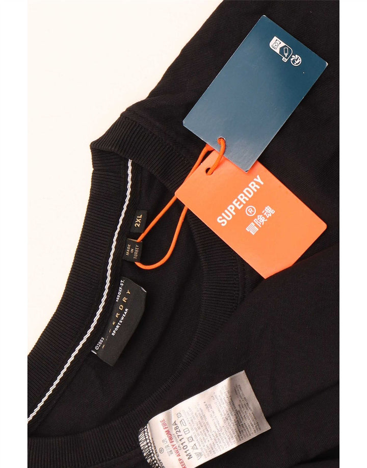 T-shirt męski Superdry Top 2XL, czarny, bawełniany