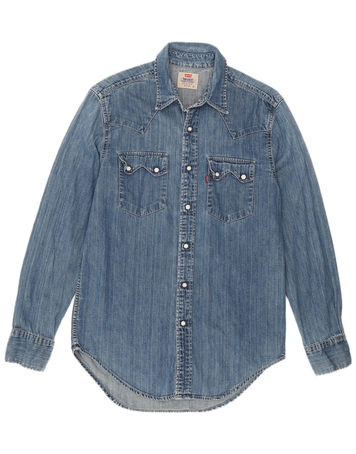 Męska koszula dżinsowa Levi's, średnia niebieska, bawełniana