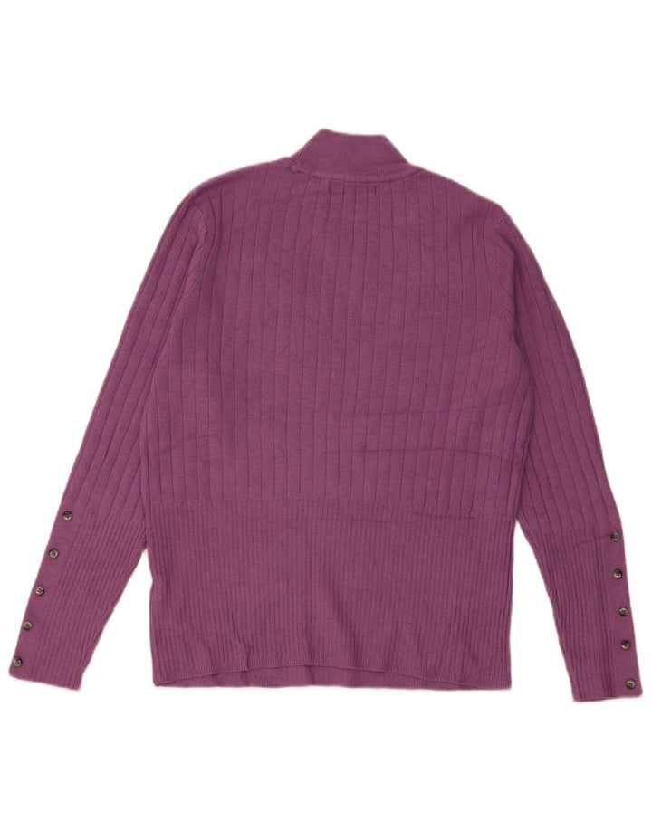 Marks & Spencer Damski sweter z golfem UK 14, średni fiolet