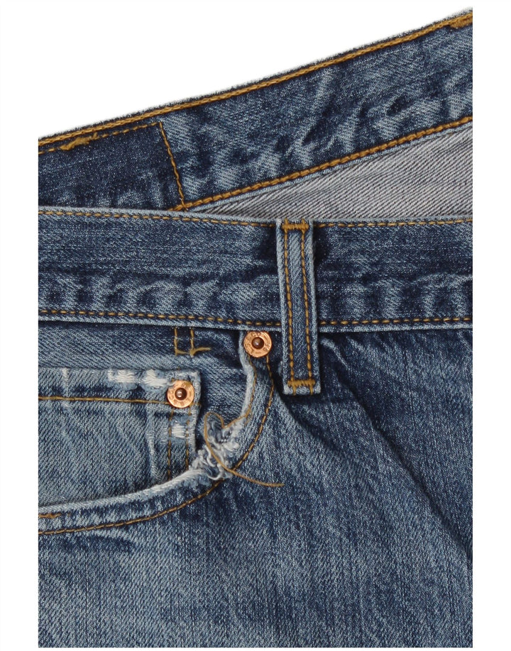 Męskie jeansy Levi's 501 w trudnej sytuacji W36 L30 Niebieska bawełna