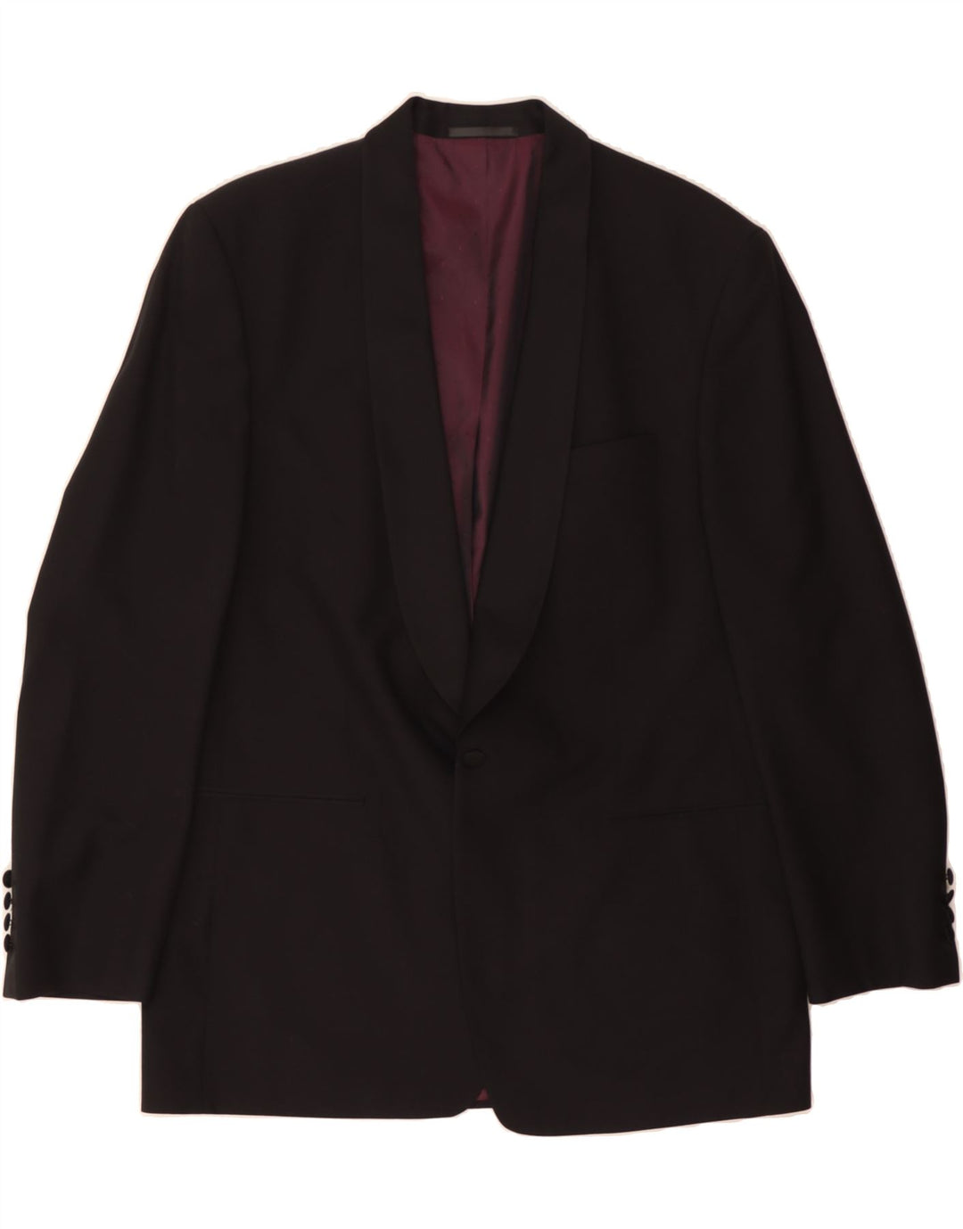 GILBERTO Mens 1 Button Blazer Jacket IT 54 2XL Black New Wool Vintage Gilberto and Second-Hand Gilberto from Messina Hembry 
