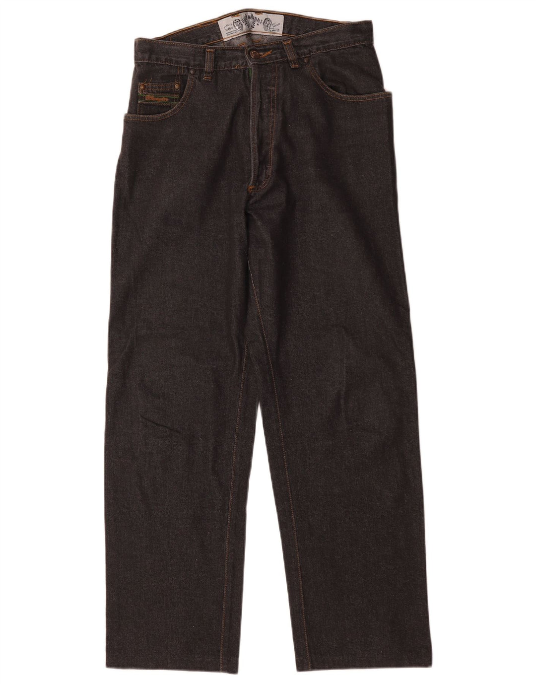 Męskie proste dżinsy Wrangler W32 L29, czarne, bawełniane