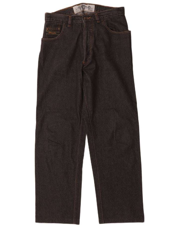 Męskie proste dżinsy Wrangler W32 L29, czarne, bawełniane