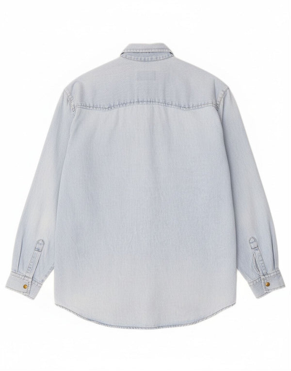 Męska koszula dżinsowa Armata Di Mare, średnia niebieska, bawełniana