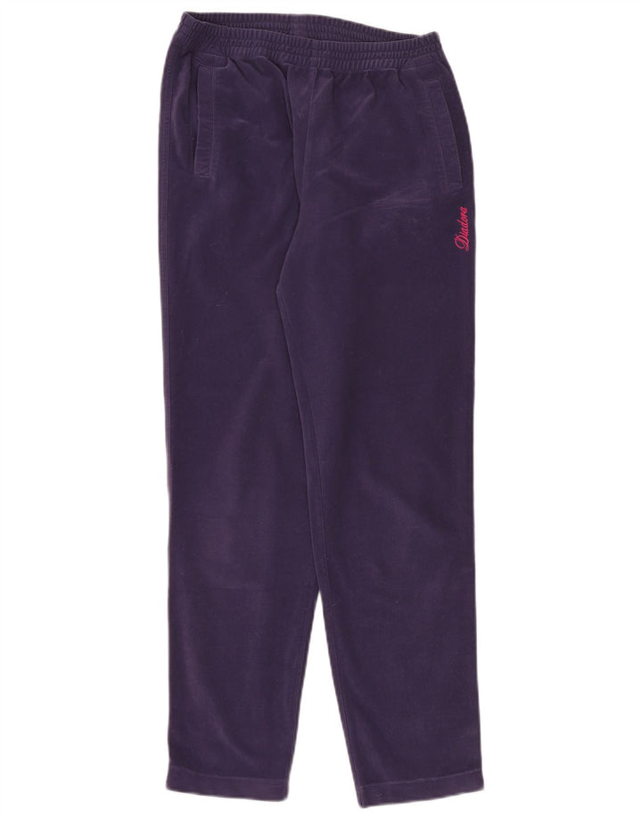 Damskie spodnie dresowe Diadora UK 10, mały, fioletowy poliester