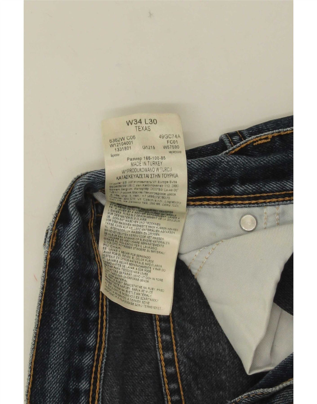 Męskie jeansy Wrangler Texas Straight W34 L30 Niebieskie, bawełniane