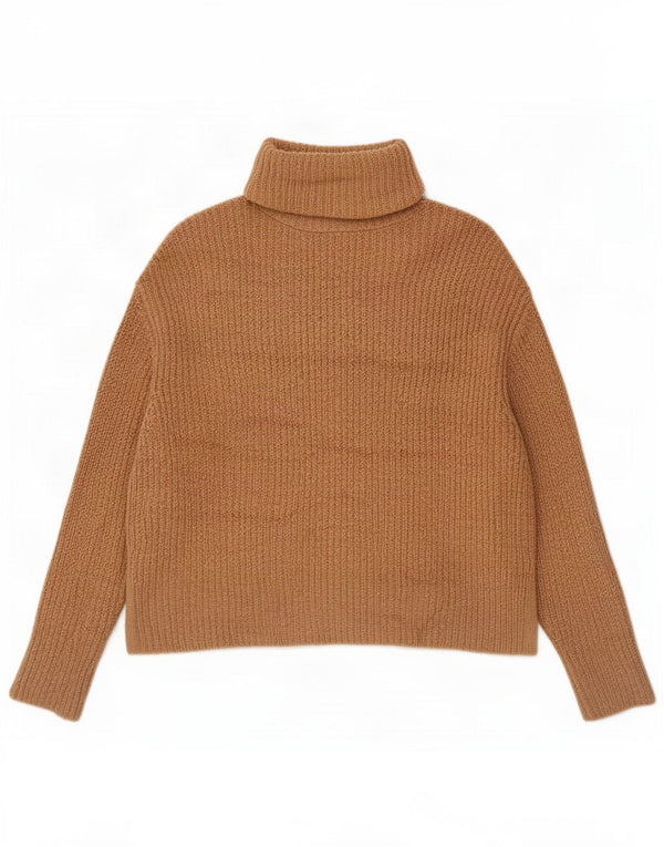 Sweter damski Zara Oversize z golfem UK 10 Small Beżowy Akryl