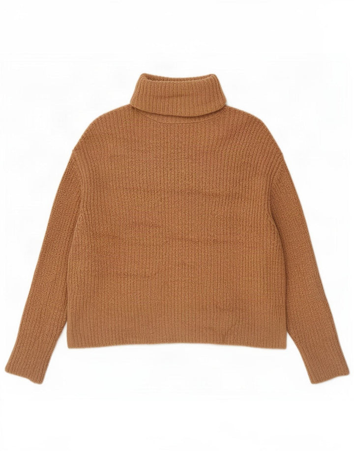 Sweter damski Zara Oversize z golfem UK 10 Small Beżowy Akryl