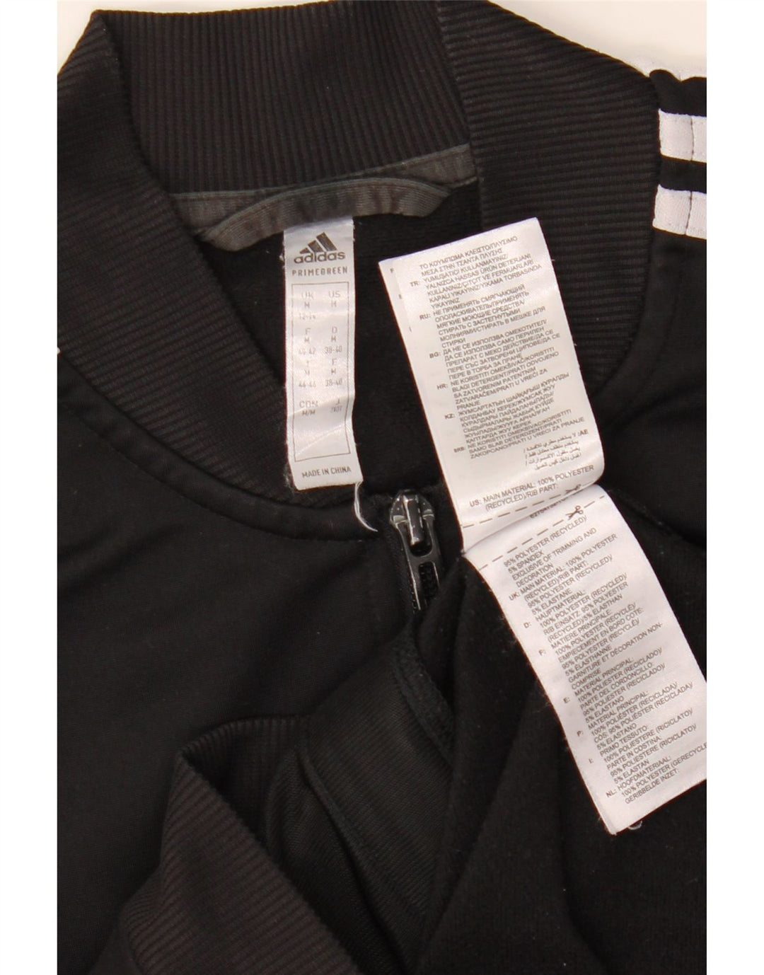 Damska kurtka dresowa ADIDAS UK 12/14, średni czarny poliester