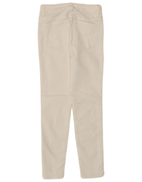 Marks & Spencer Damskie The Ivy Skinny Jeans UK 8 Small W26 L26 Biała bawełna