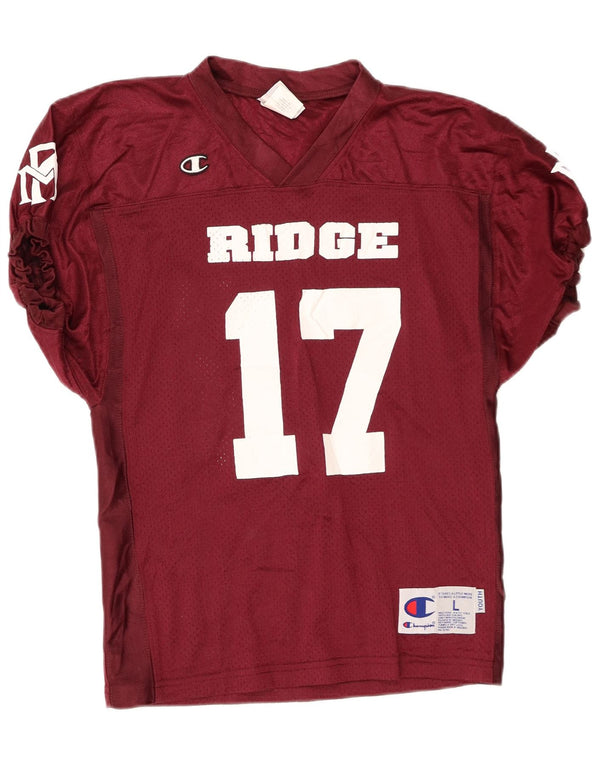 Damska koszulka Champion Ridge 17 z grafiką Top UK 14, duży, bordowy nylon