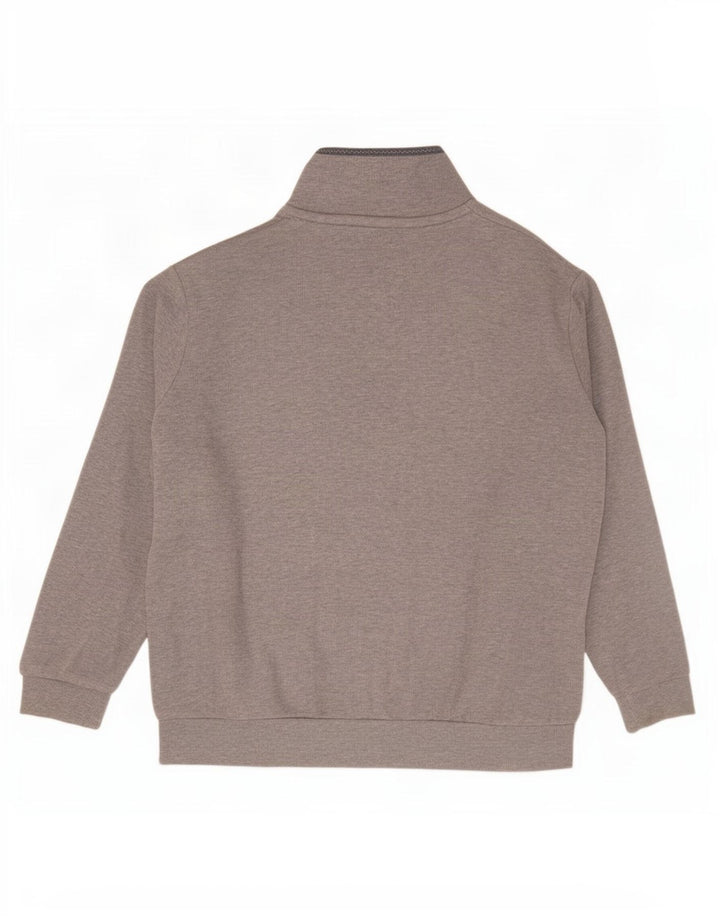 Crew Clothing Męska bluza z zamkiem błyskawicznym, duża, szara, nakrapiana