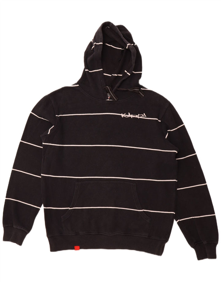 Męski sweter z kapturem KAPPA, duży, bawełniany w granatowe paski