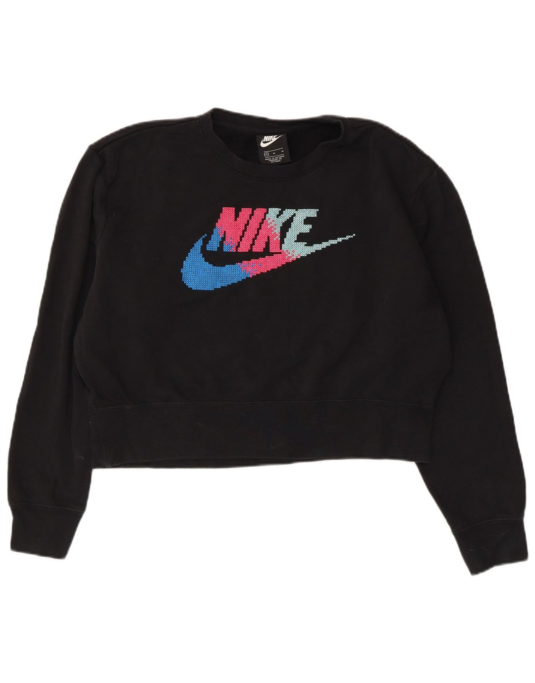Damski sweter oversize z grafiką NIKE, UK 14, średni czarny