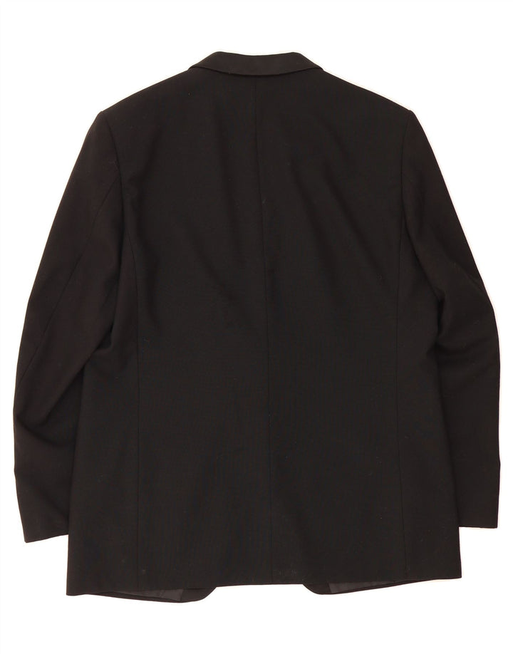WILVORST Mens 1 Button Blazer Jacket UK 40 Large Black Wool Vintage Wilvorst and Second-Hand Wilvorst from Messina Hembry 