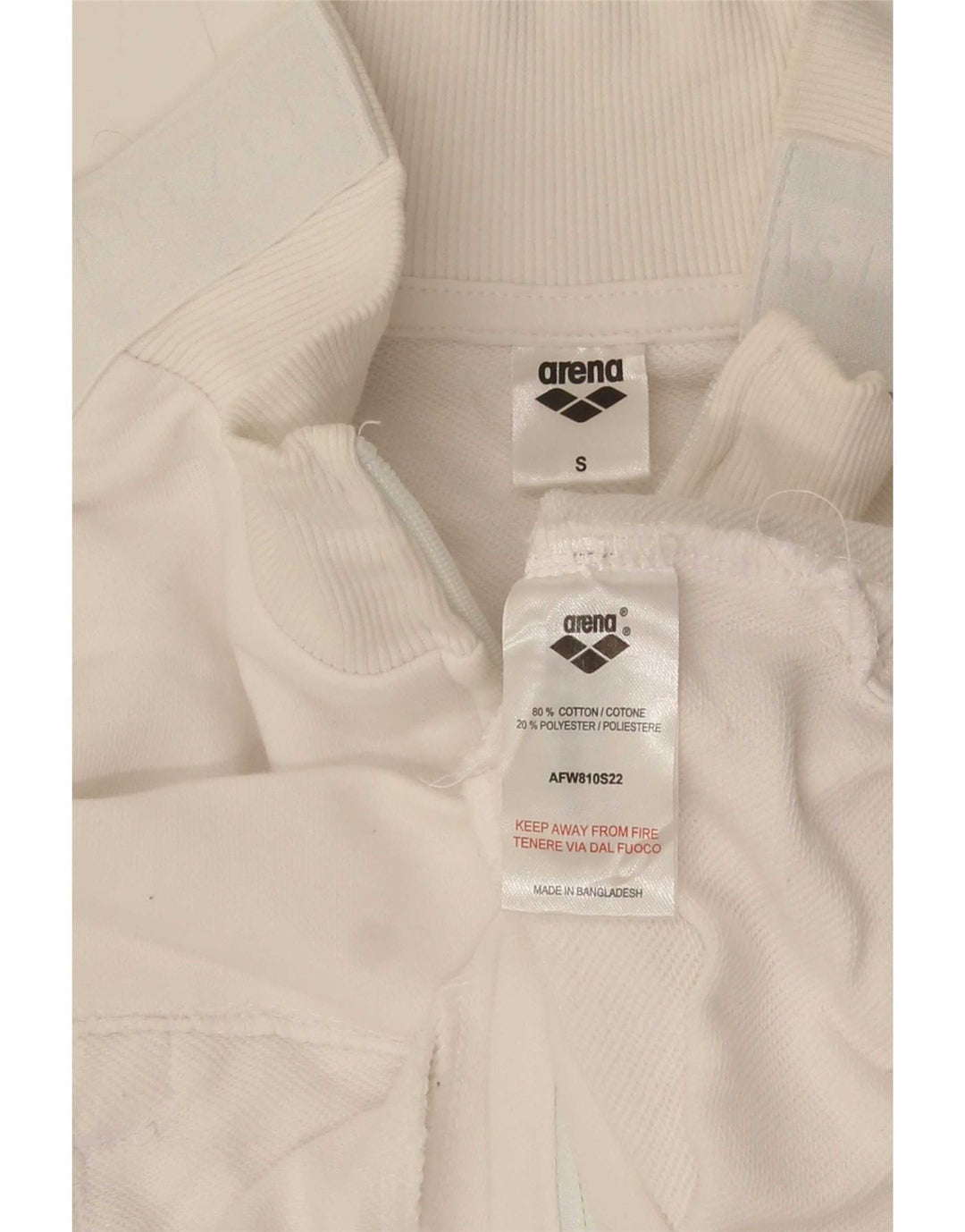 Damska bluza dresowa oversize Arena UK 10, mała, biała bawełna