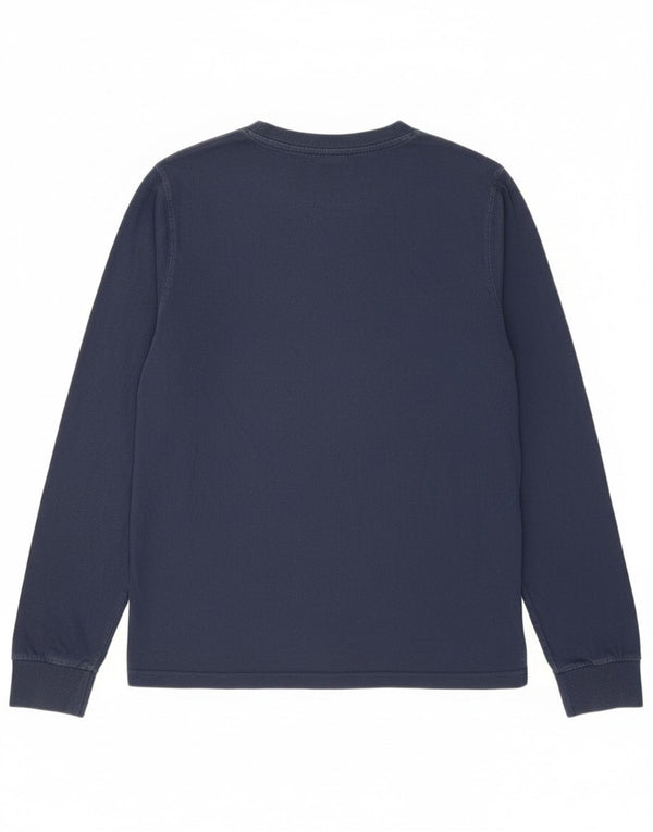 Damski top graficzny Ellesse z długim rękawem, UK 12, średni granatowy, bawełniany