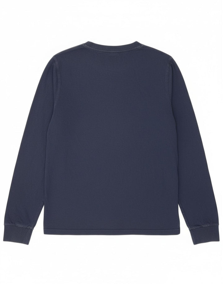 Damski top graficzny Ellesse z długim rękawem, UK 12, średni granatowy, bawełniany