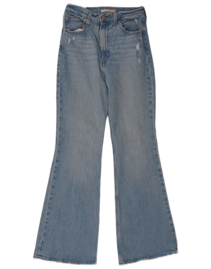 Damskie jeansy Levi's z wysokim stanem, rozkloszowane W26 L32, niebieska bawełna