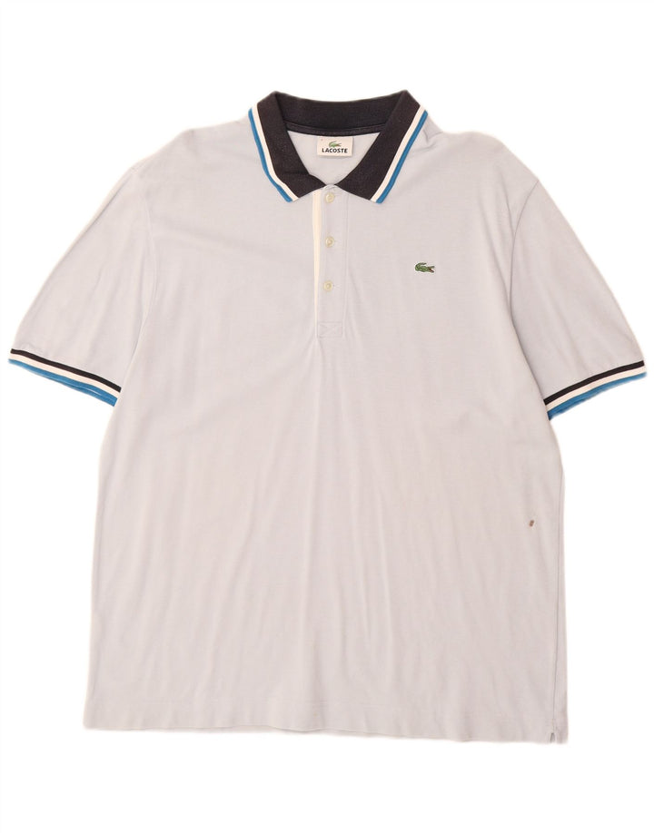 Męska koszulka polo Lacoste, rozmiar 7, 2XL, niebieska, bawełniana