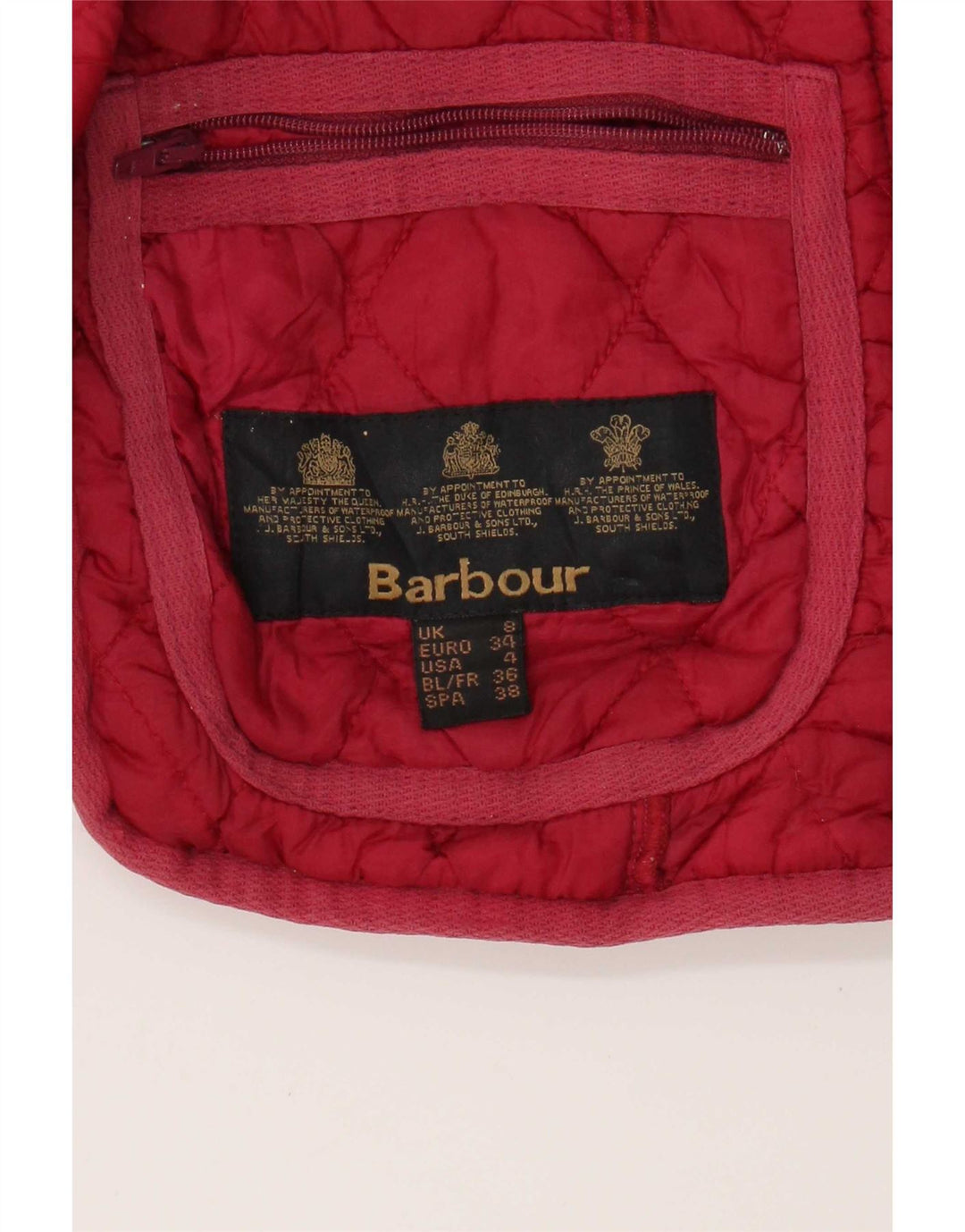 Męska pikowana kamizelka Barbour UK 8 Small Pink