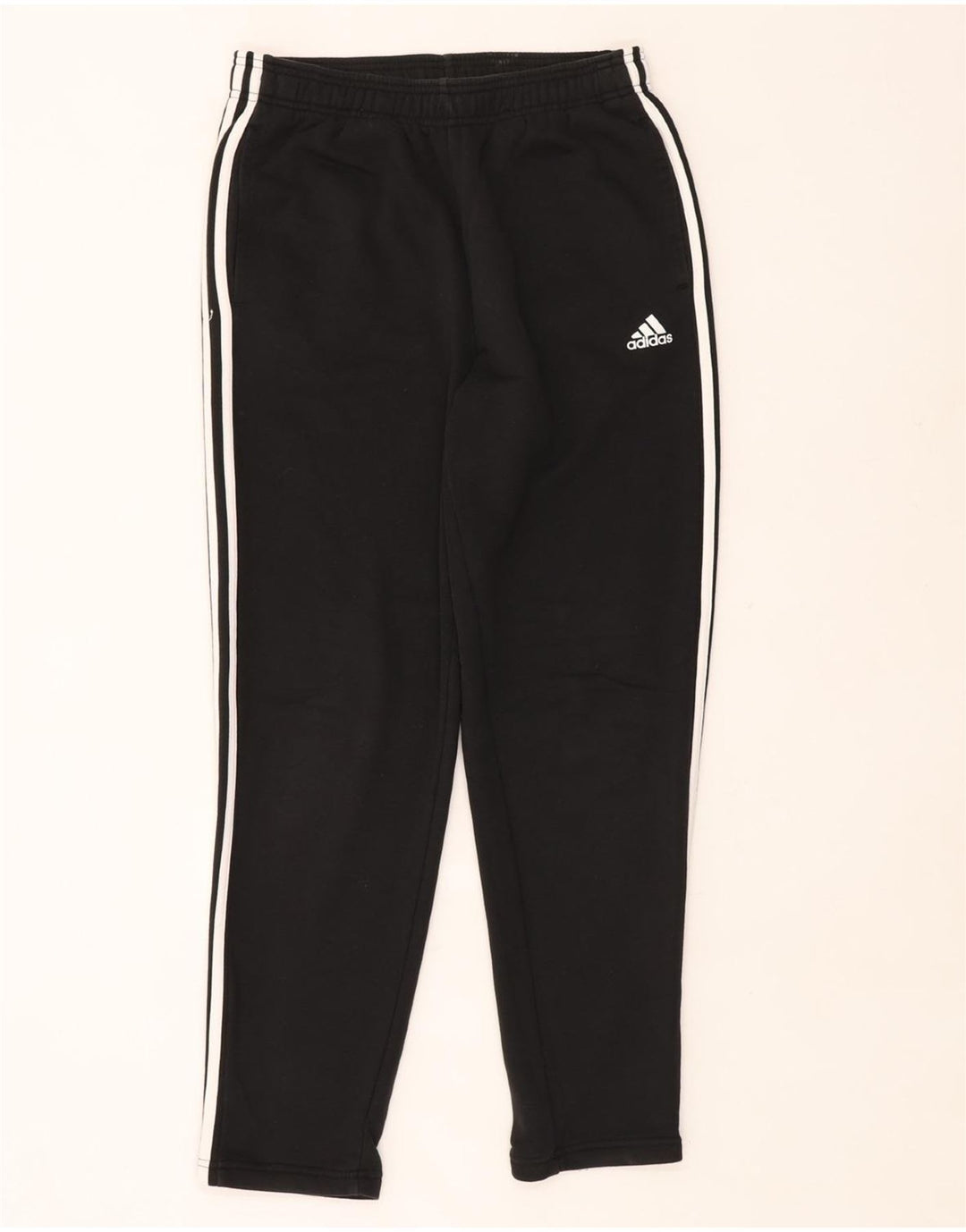 Męskie spodnie dresowe ADIDAS, średniej wielkości, czarne, bawełniane