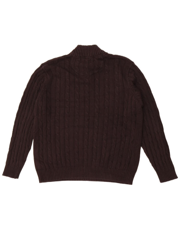 Marks & Spencer Mens Blue Harbour Zip Neck Jumper Sweater Large Black