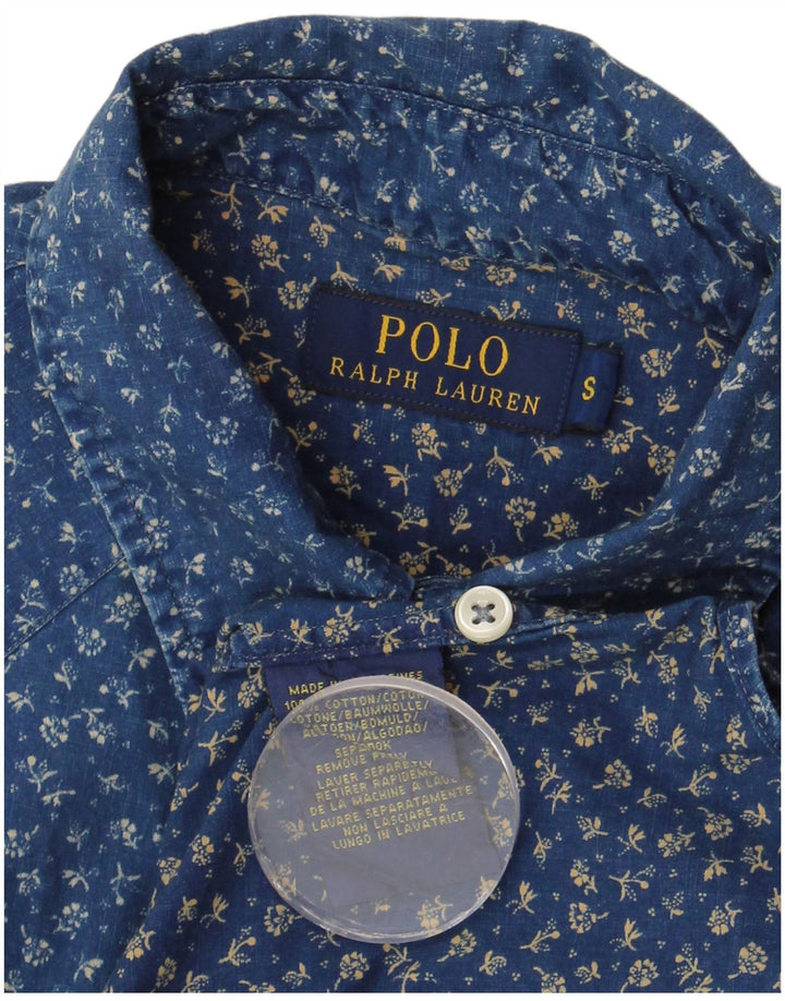 POLO RALPH LAUREN Koszula męska, mała, niebieska, bawełniana