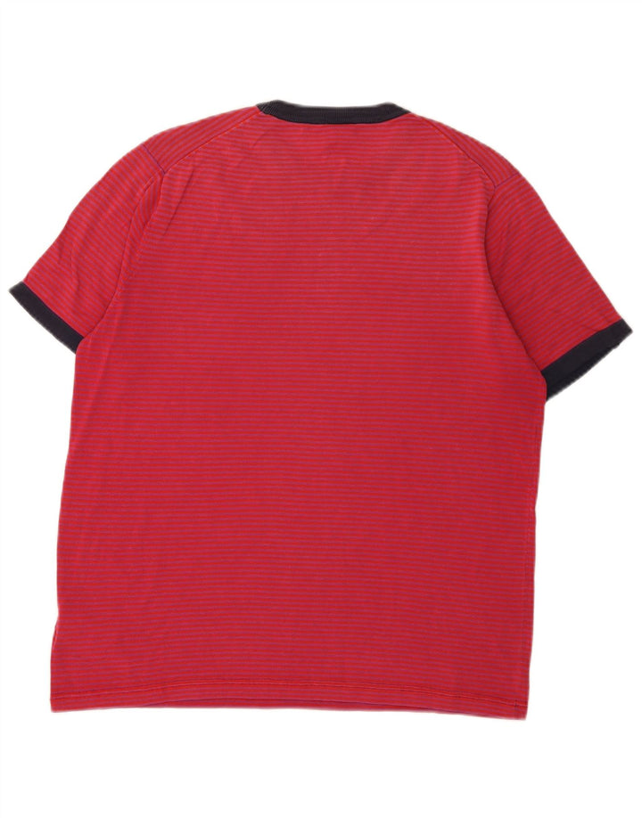T-shirt męski Aspesi Top IT 48 Średnio czerwony, bawełniany w prążki