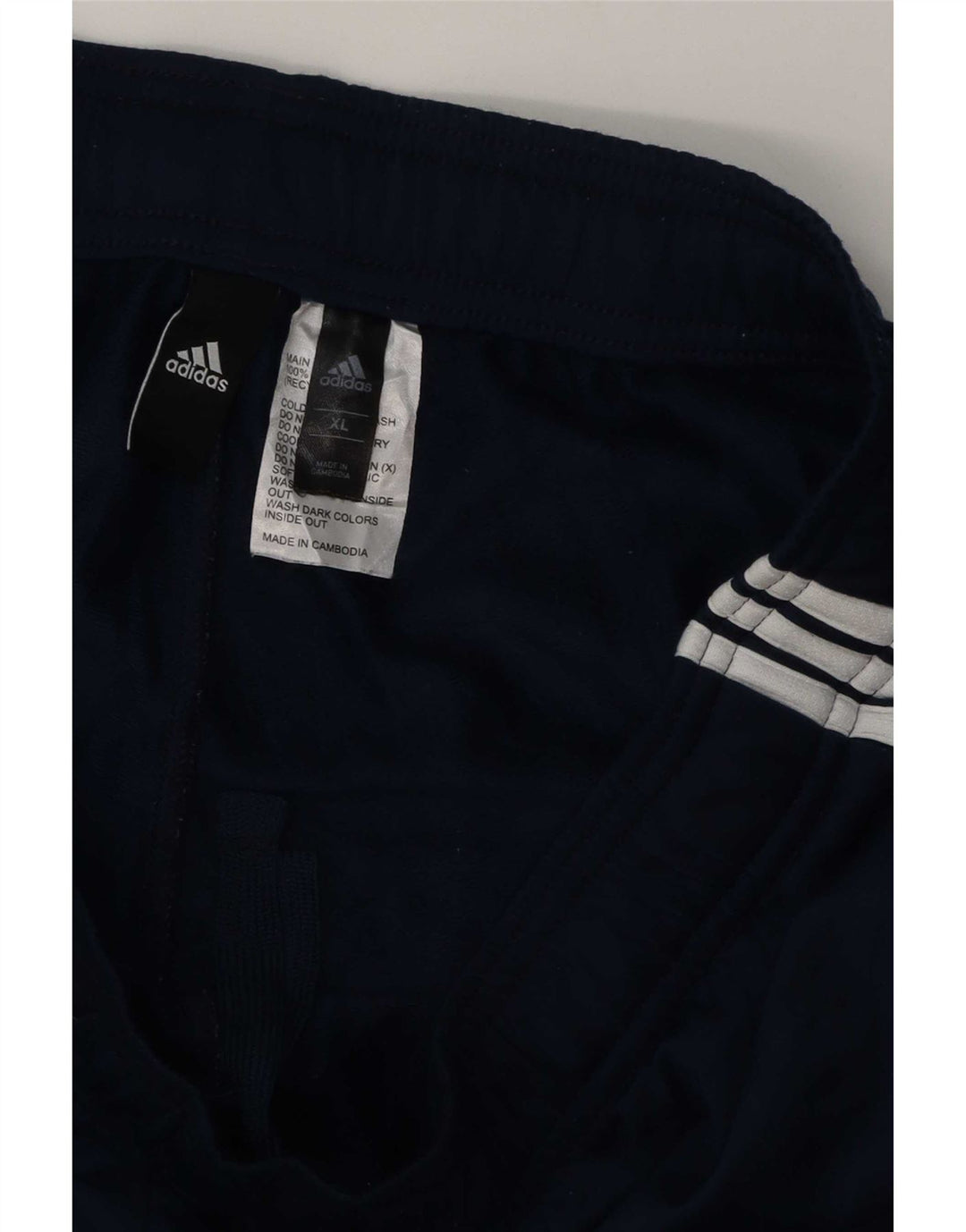 Męskie spodnie dresowe Adidas XL granatowe, poliestrowe