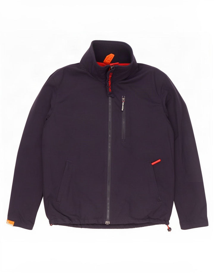 Męska kurtka przeciwdeszczowa Superdry The Windhiker UK 40, duża, granatowa, nylonowa