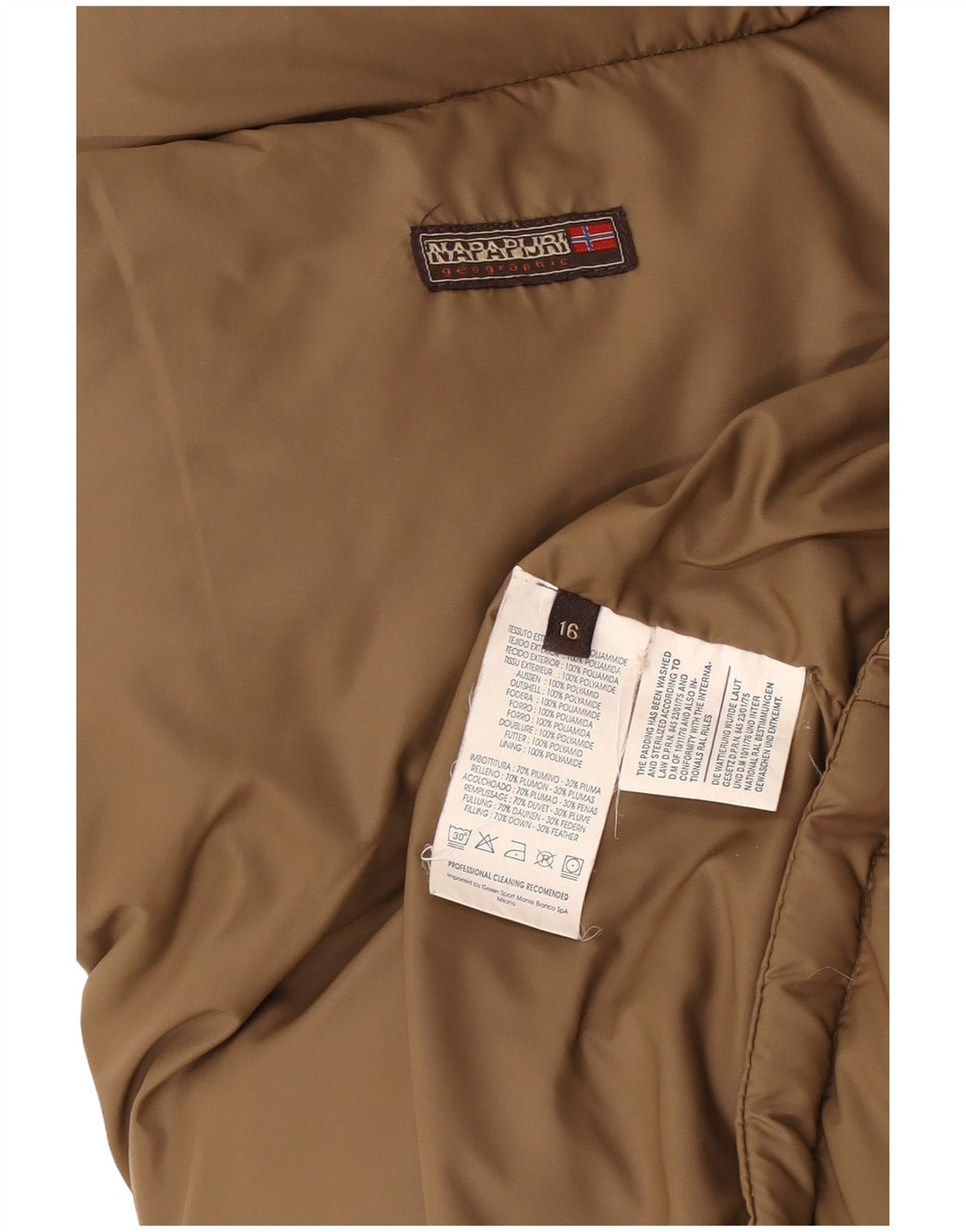 Wyściełana kamizelka chłopięca NAPAPIJRI 15-16 lat beżowy poliamid