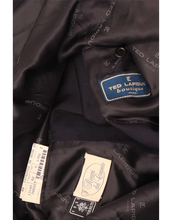 Cerruti 1881 Męska marynarka zapinana na 3 guziki IT 52 XL Granatowa wełna