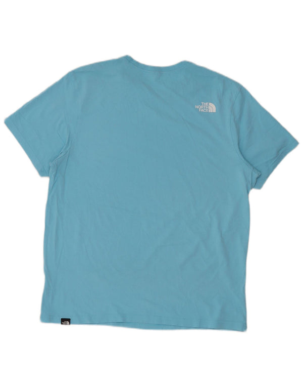 Męski T-shirt z grafiką The North Face, kolor średni niebieski