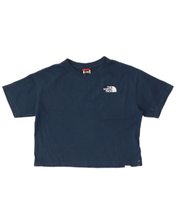 Damska koszulka Crop Top The North Face UK 6 XS, granatowa, bawełniana
