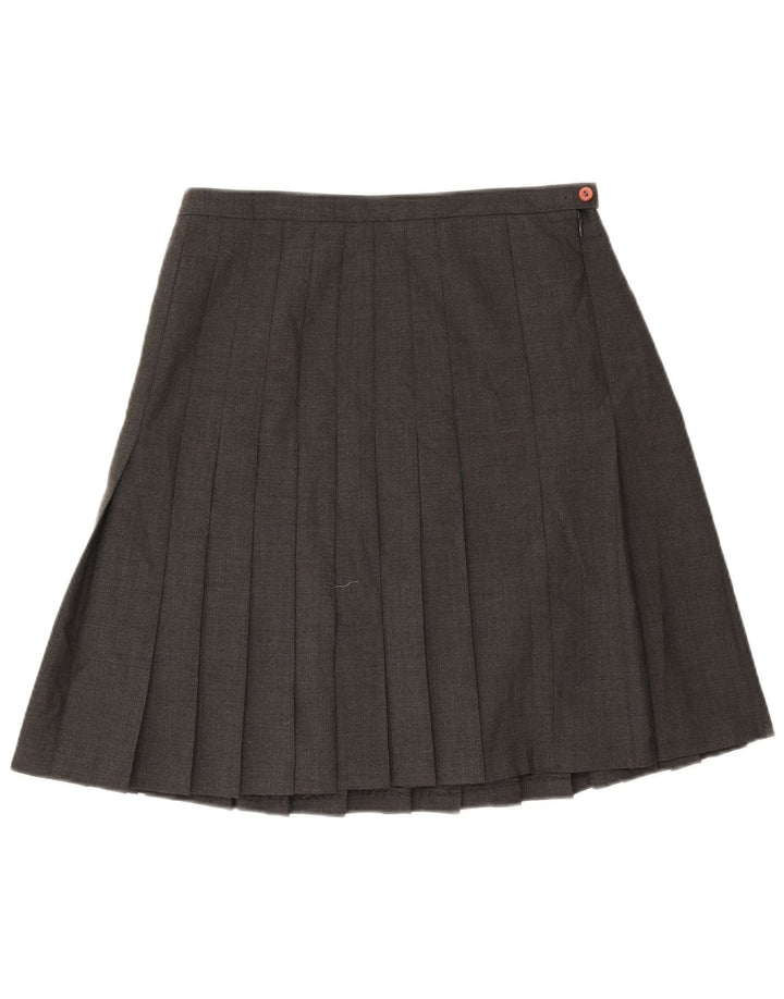 Vintage damska plisowana spódnica IT 44 Medium W32 Szara wełna