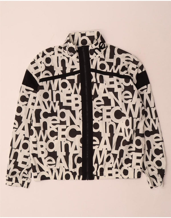 Damska kurtka bomberka New Balance z grafiką, oversize UK 10, mała, biała