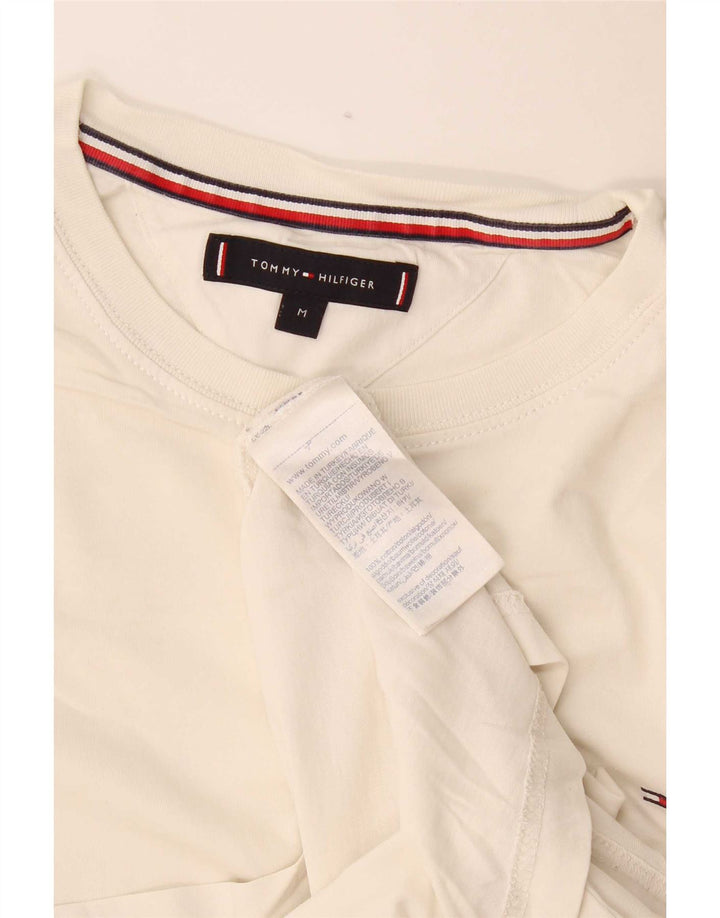 T-shirt męski Tommy Hilfiger Top, średnia, biała bawełna